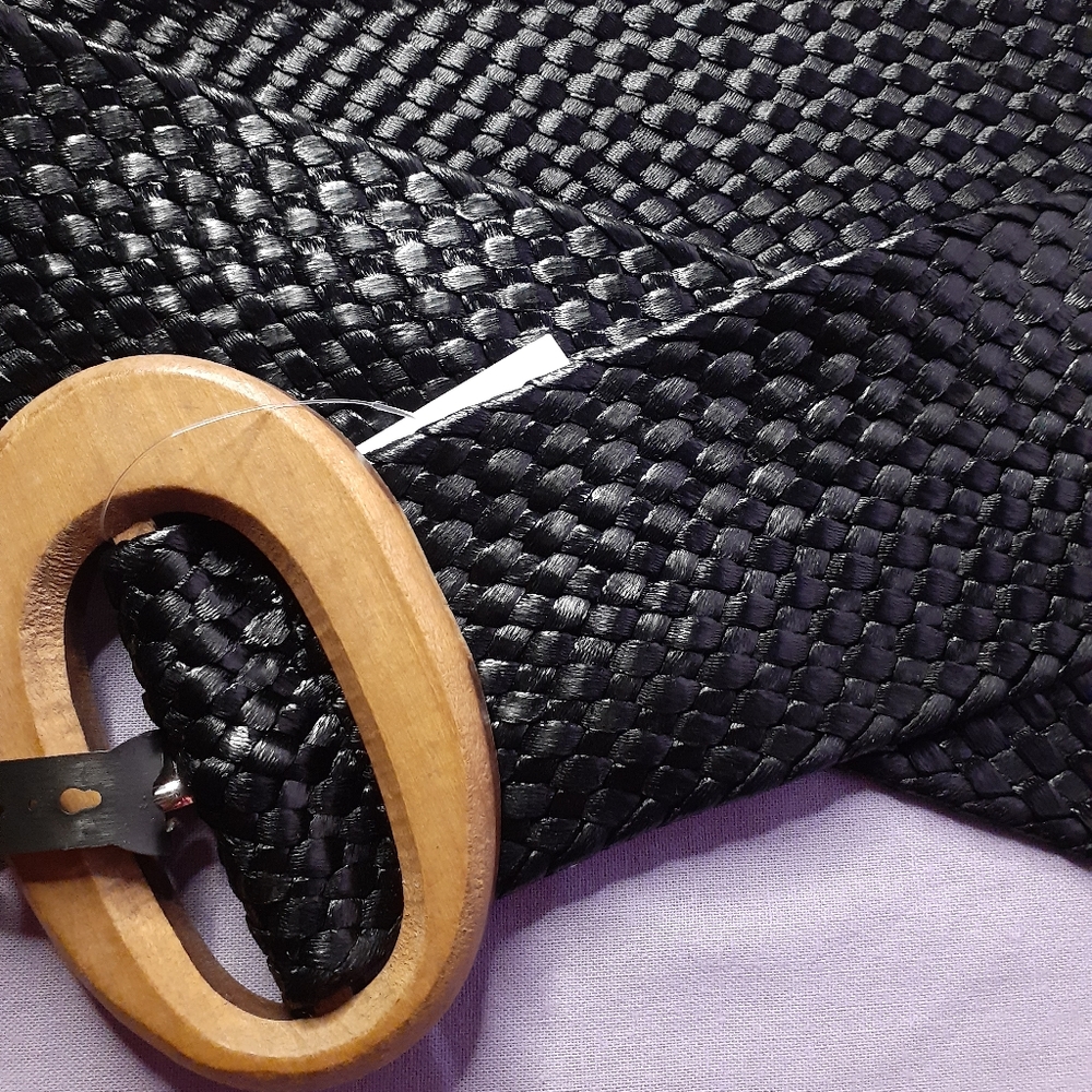 2/$15 Wide Braided Faux Leather Belt